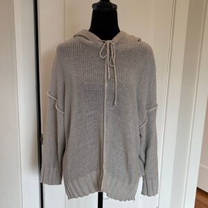Acrobat Light Gray/taupe Knit hooded Sweater